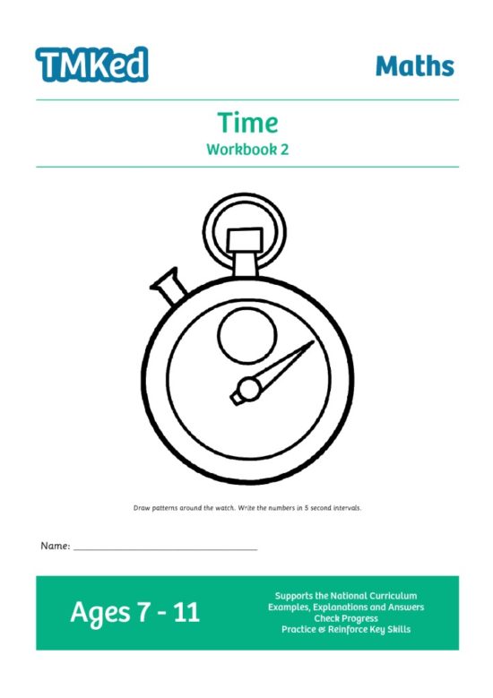 KS2 maths worksheets for kids - time, telling the time, printable workbook 2, 7-11 years